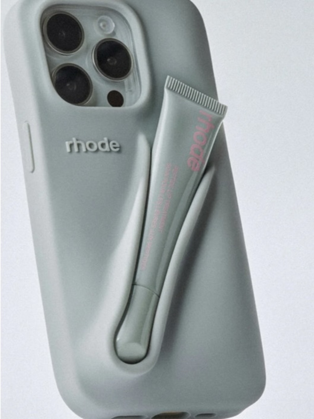 RHODE gray Soft Grip Phone Case with Integrated Clip